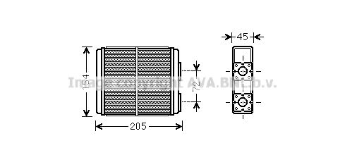 AVA QUALITY COOLING Soojusvaheti,salongiküte OL6403